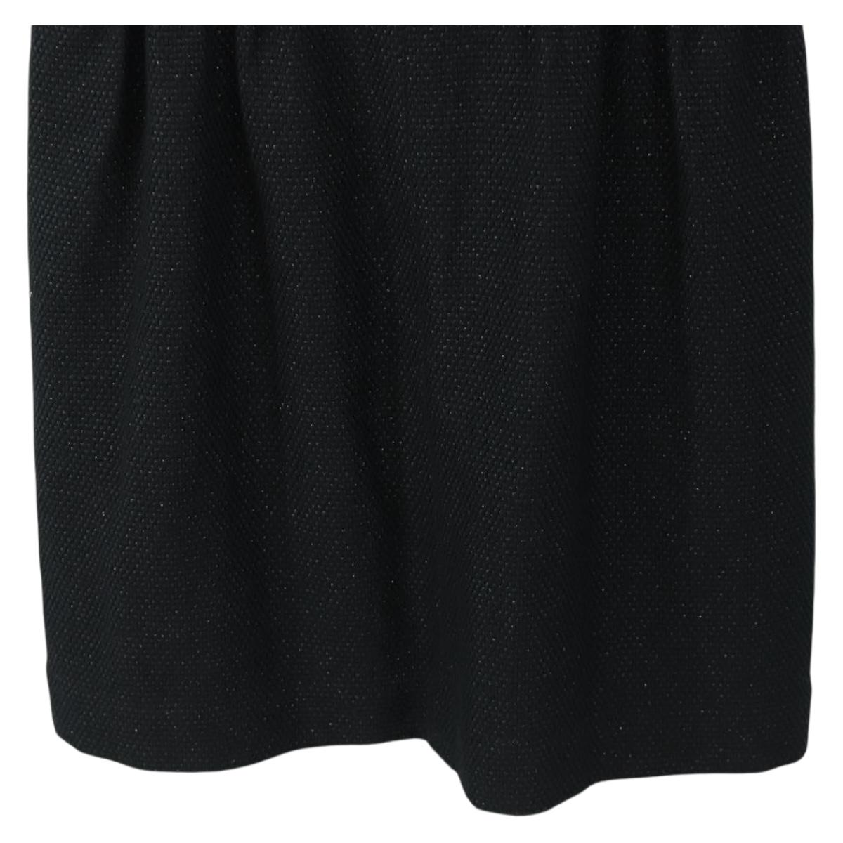 CHANEL Dress Wool Black CC Auth BA13646SAM