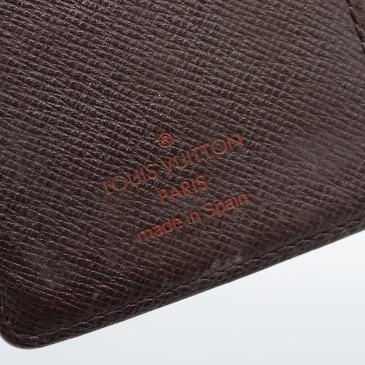 LOUIS VUITTON Damier Ebene Agenda PM Day Planner Cover R20700 LV Auth BA13650