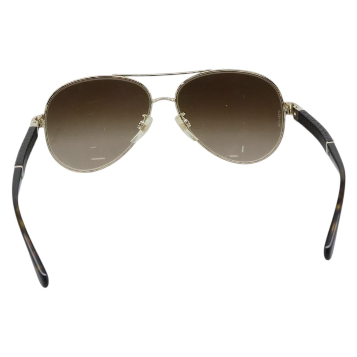 CHANEL Tortoise Pattern Sunglasses Metal Black Gold CC Auth BA13652