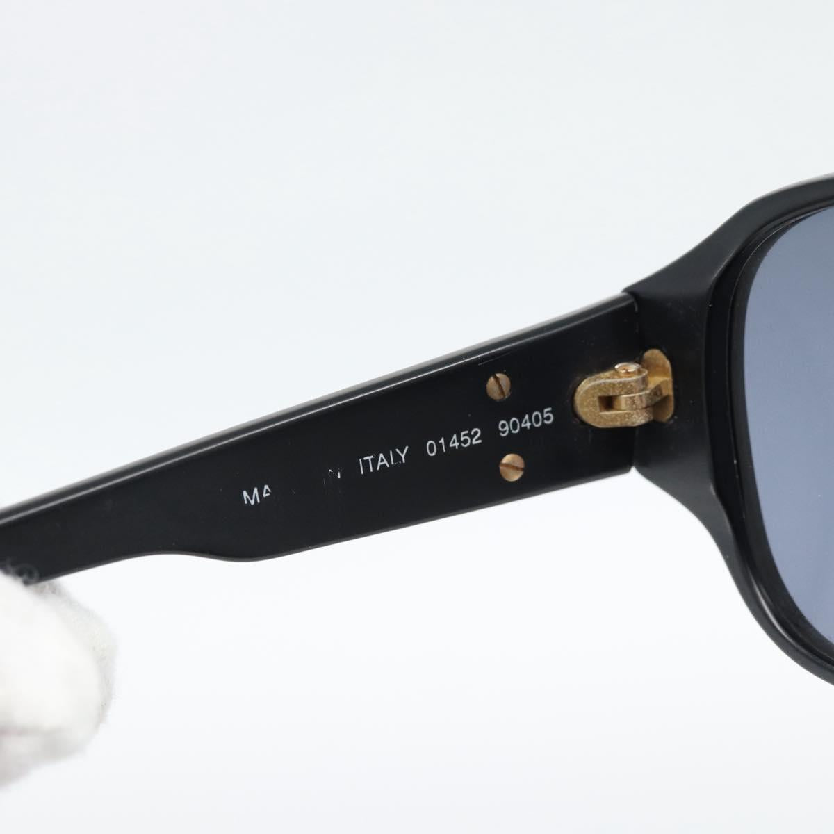 CHANEL Sunglasses plastic Black Gold CC Auth BA13653