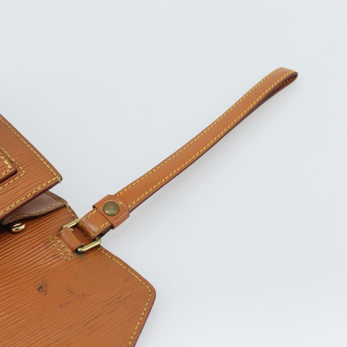 LOUIS VUITTON Epi Serie Dragonne Hand Bag Zipangu Gold M52618 LV Auth BA13660