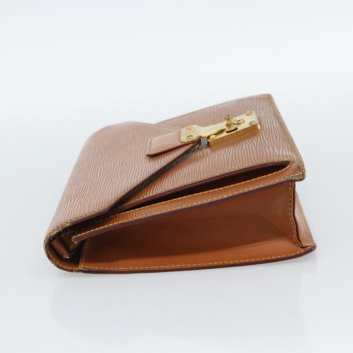 LOUIS VUITTON Epi Serie Dragonne Hand Bag Zipangu Gold M52618 LV Auth BA13660