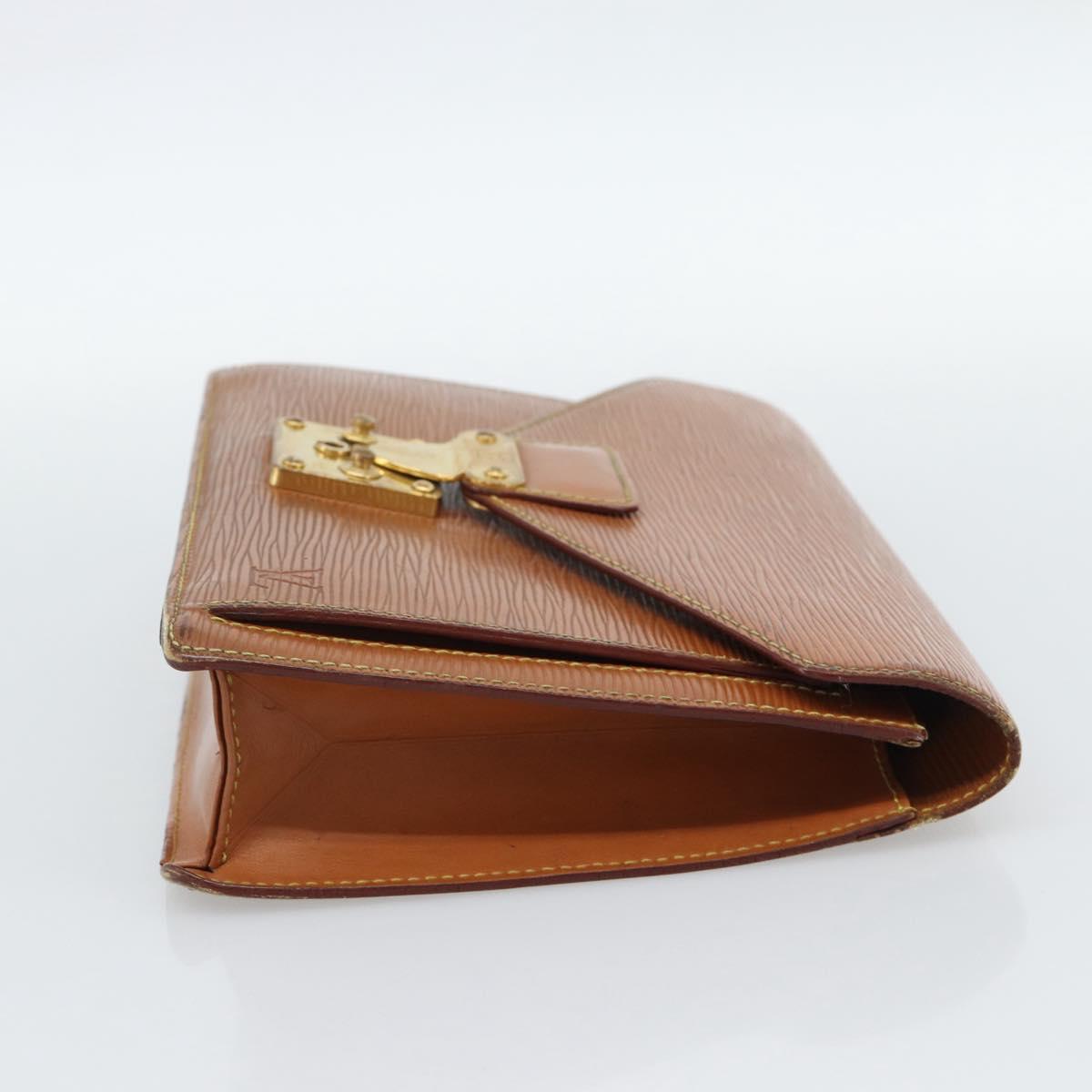 LOUIS VUITTON Epi Serie Dragonne Hand Bag Zipangu Gold M52618 LV Auth BA13660