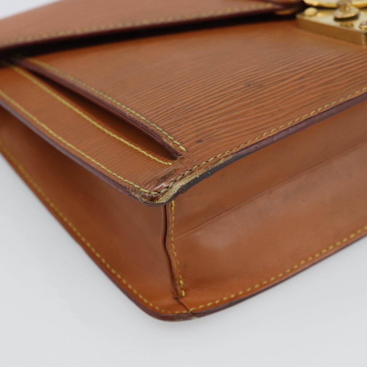 LOUIS VUITTON Epi Serie Dragonne Hand Bag Zipangu Gold M52618 LV Auth BA13660