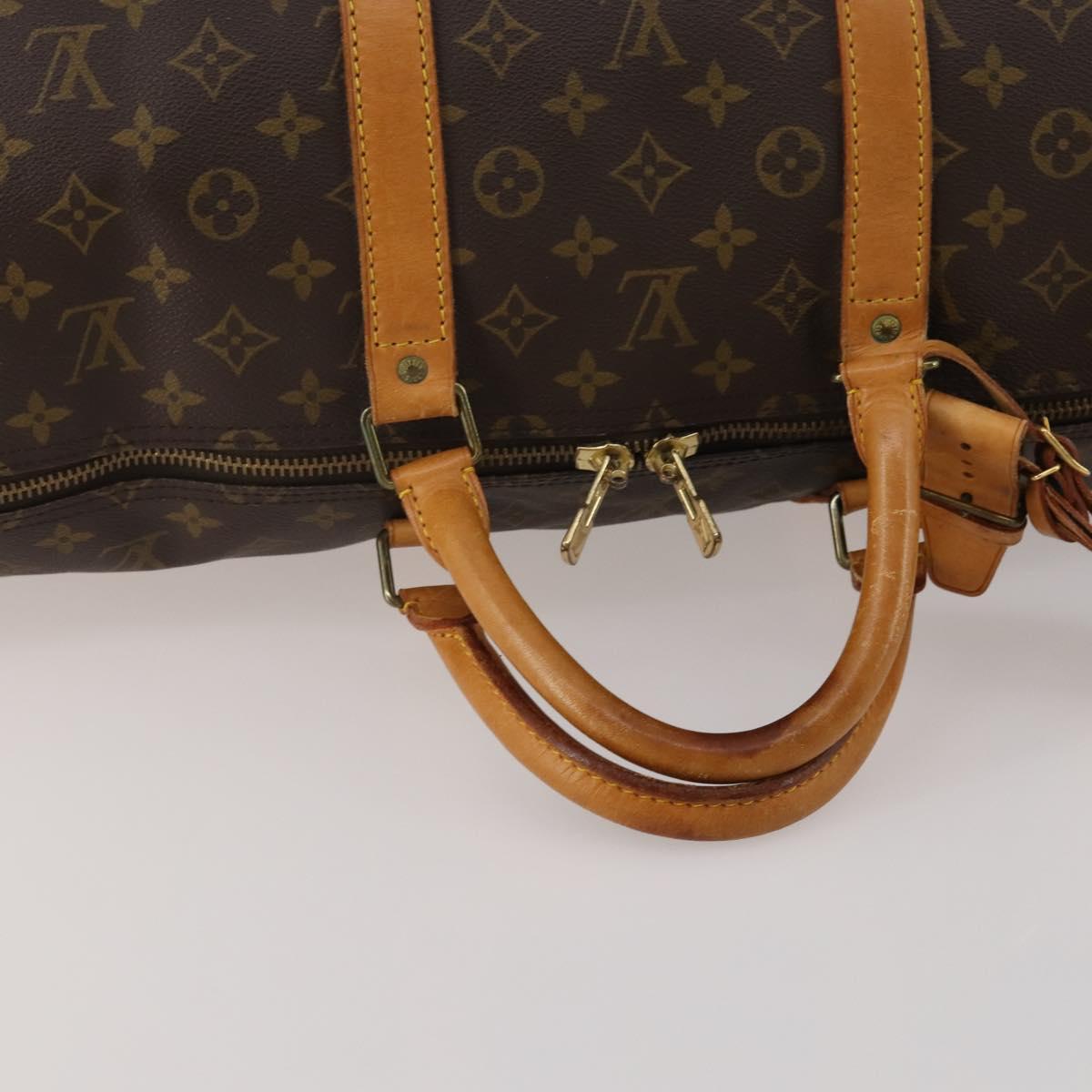 LOUIS VUITTON Monogram Keepall 55 Boston Bag M41424 LV Auth BA13664A