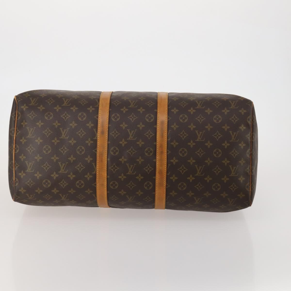 LOUIS VUITTON Monogram Keepall 55 Boston Bag M41424 LV Auth BA13664A