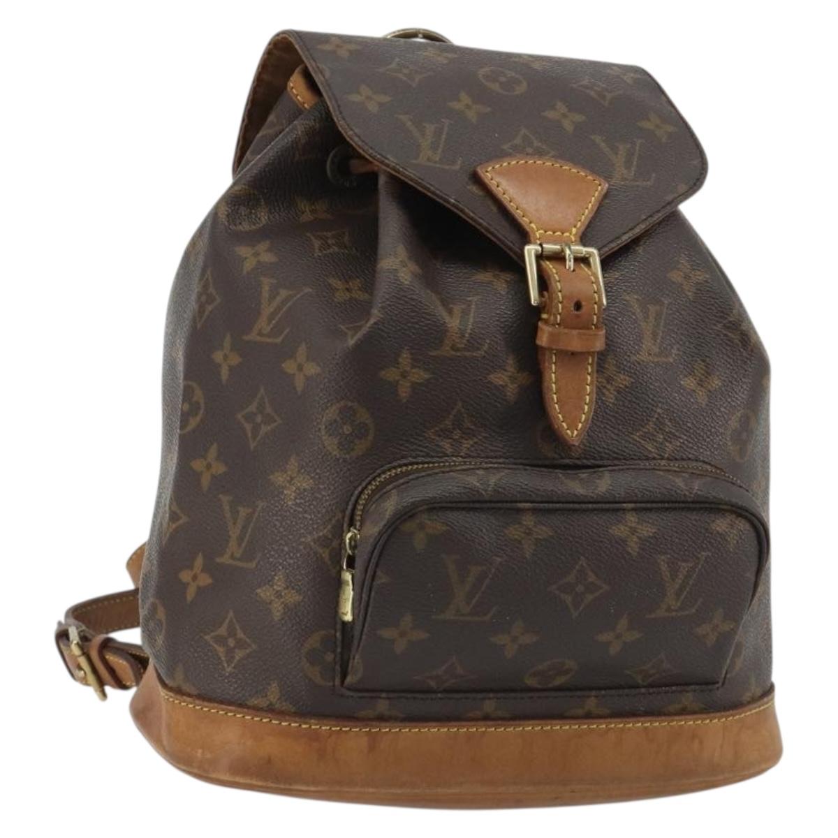 LOUIS VUITTON Monogram Montsouris MM Backpack M51136 LV Auth BA13671