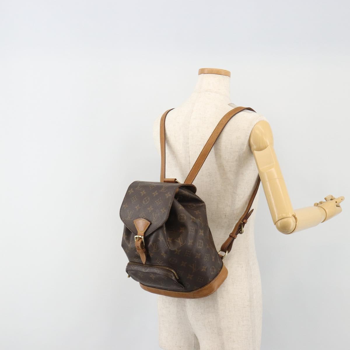 LOUIS VUITTON Monogram Montsouris MM Backpack M51136 LV Auth BA13671