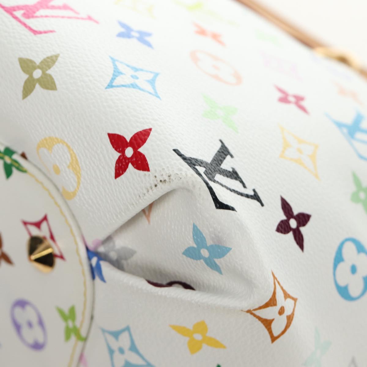 LOUIS VUITTON Monogram Multicolor Annie GM Tote Bag White M40303 Auth BA13672SAV