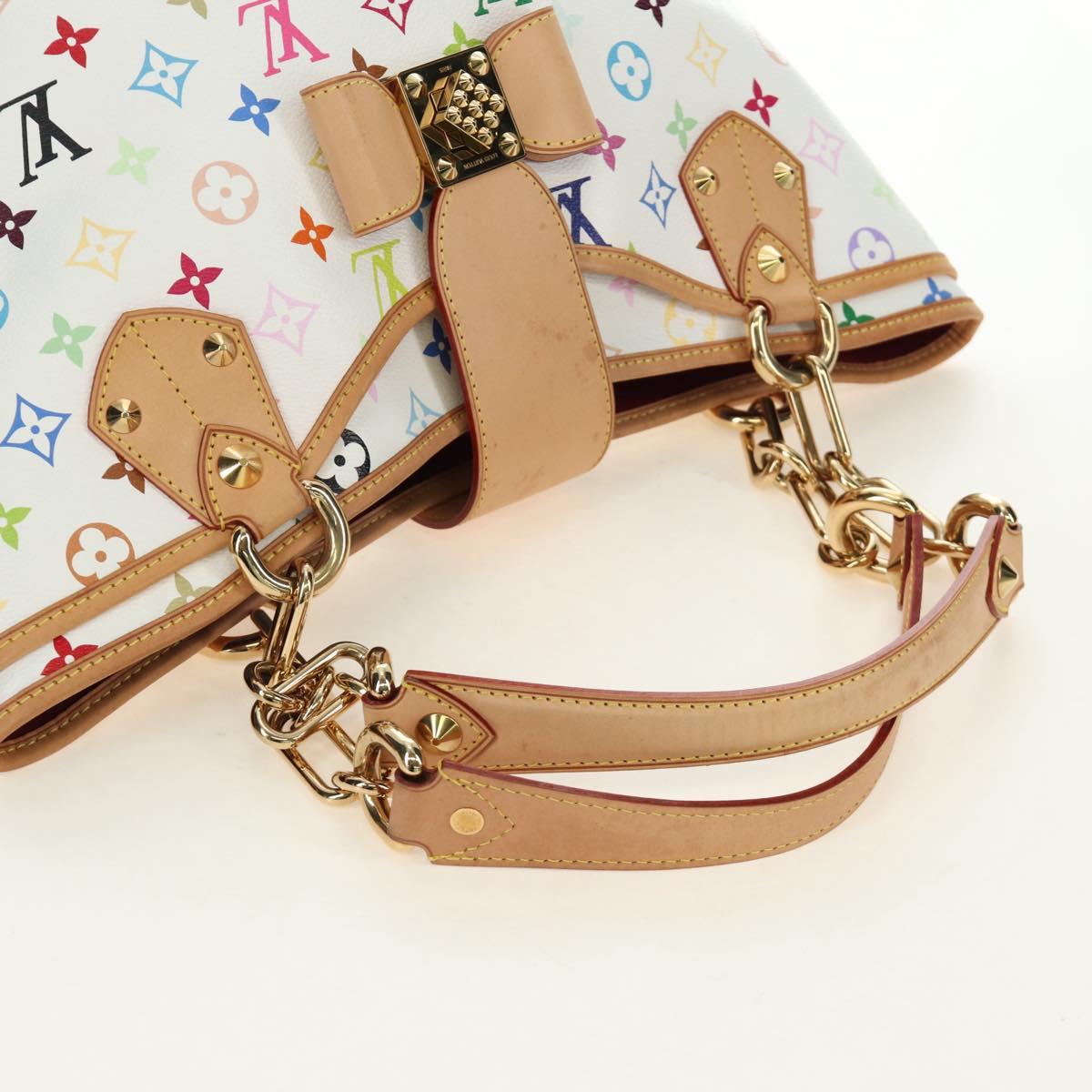 LOUIS VUITTON Monogram Multicolor Annie GM Tote Bag White M40303 Auth BA13672SAV
