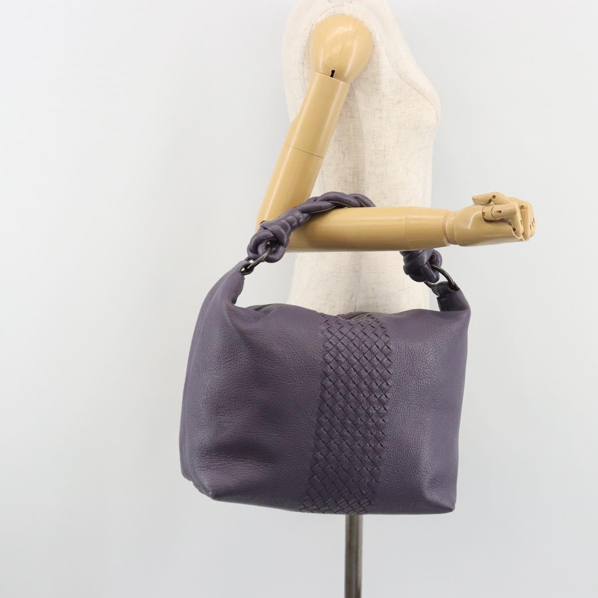 BOTTEGA VENETA INTRECCIATO Shoulder Bag Purple 179331 Auth BA13673A