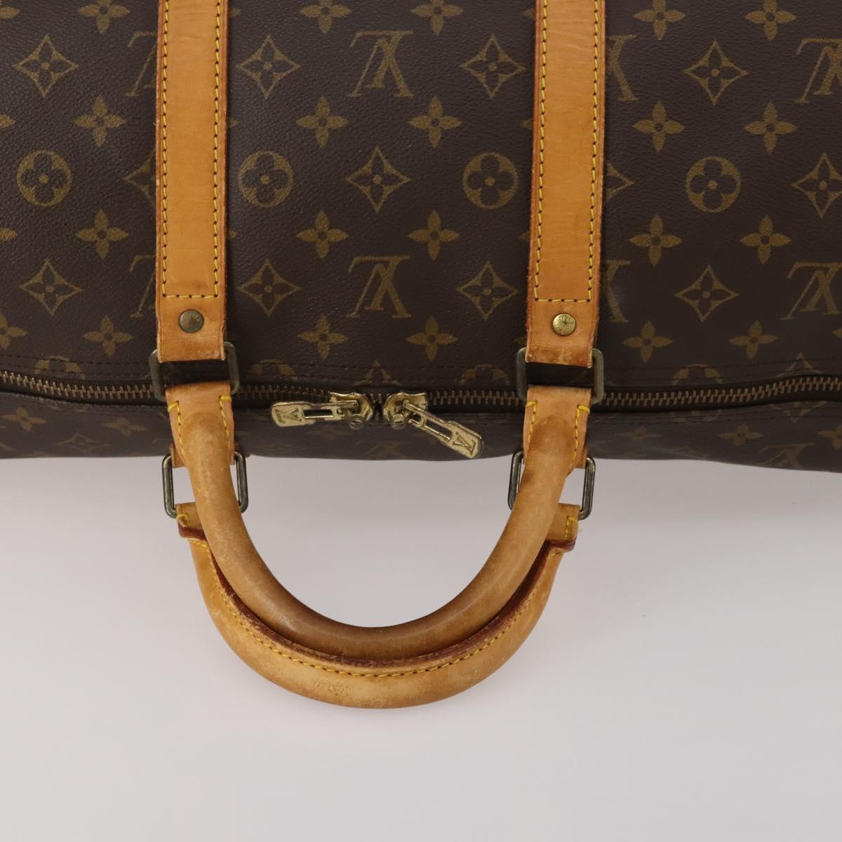 LOUIS VUITTON Monogram Keepall 55 Boston Bag M41424 LV Auth BA13678