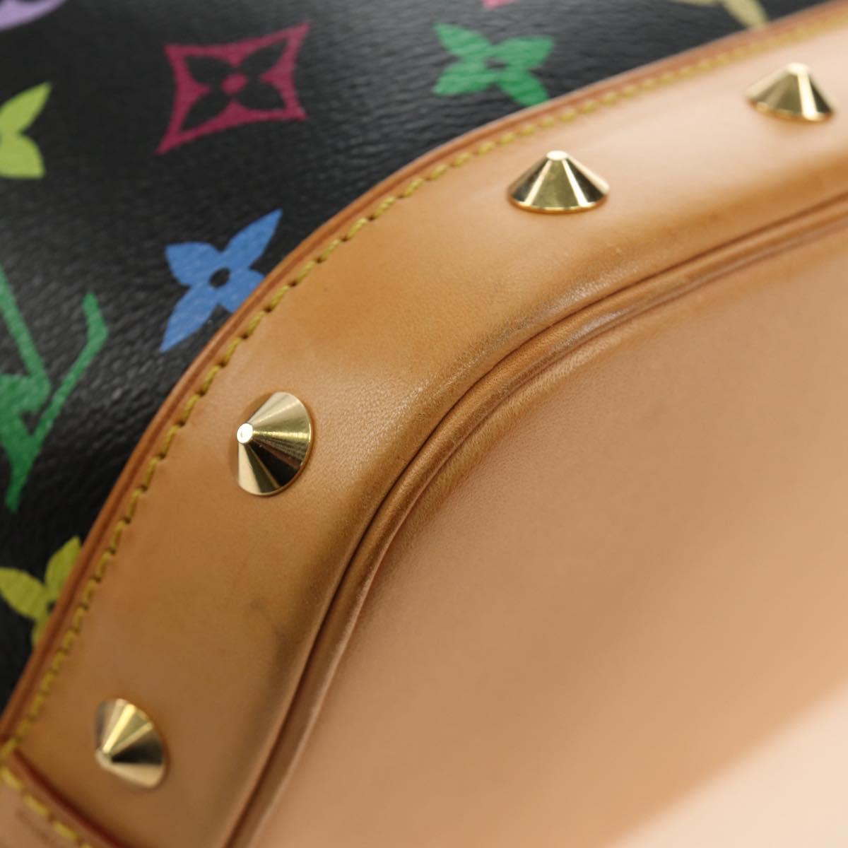 LOUIS VUITTON Monogram Multicolor Alma Hand Bag Black M92646 LV Auth BA13683SAV