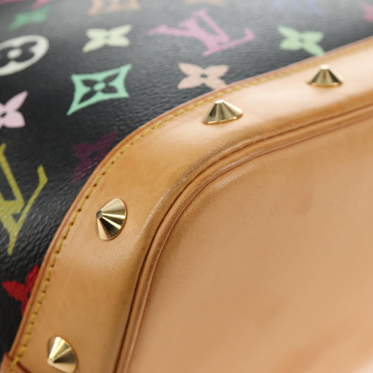 LOUIS VUITTON Monogram Multicolor Alma Hand Bag Black M92646 LV Auth BA13683SAV