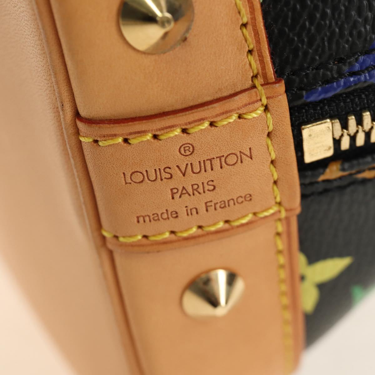 LOUIS VUITTON Monogram Multicolor Alma Hand Bag Black M92646 LV Auth BA13683SAV