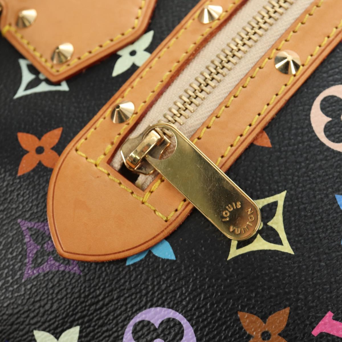 LOUIS VUITTON Monogram Multicolor Alma Hand Bag Black M92646 LV Auth BA13683SAV