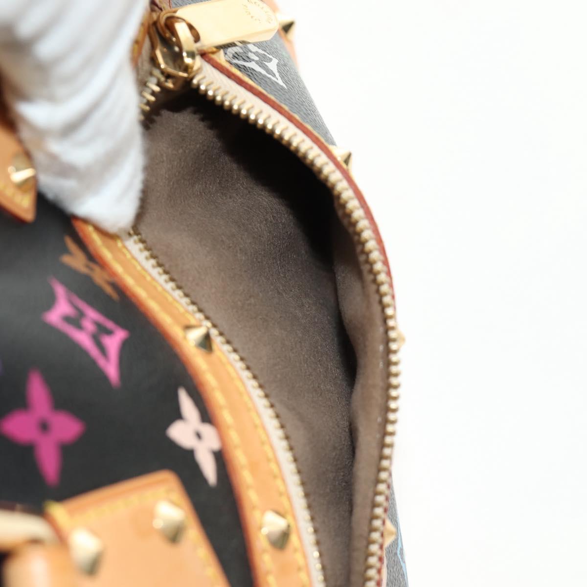 LOUIS VUITTON Monogram Multicolor Alma Hand Bag Black M92646 LV Auth BA13683SAV