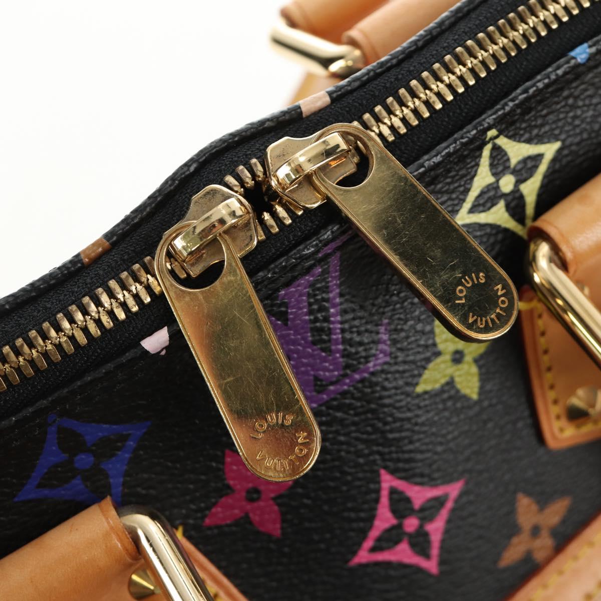 LOUIS VUITTON Monogram Multicolor Alma Hand Bag Black M92646 LV Auth BA13683SAV