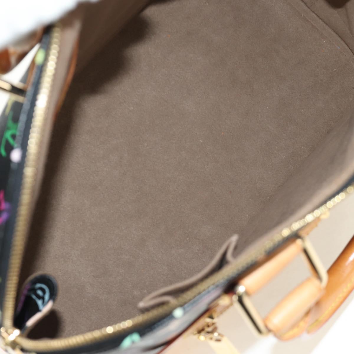 LOUIS VUITTON Monogram Multicolor Alma Hand Bag Black M92646 LV Auth BA13683SAV
