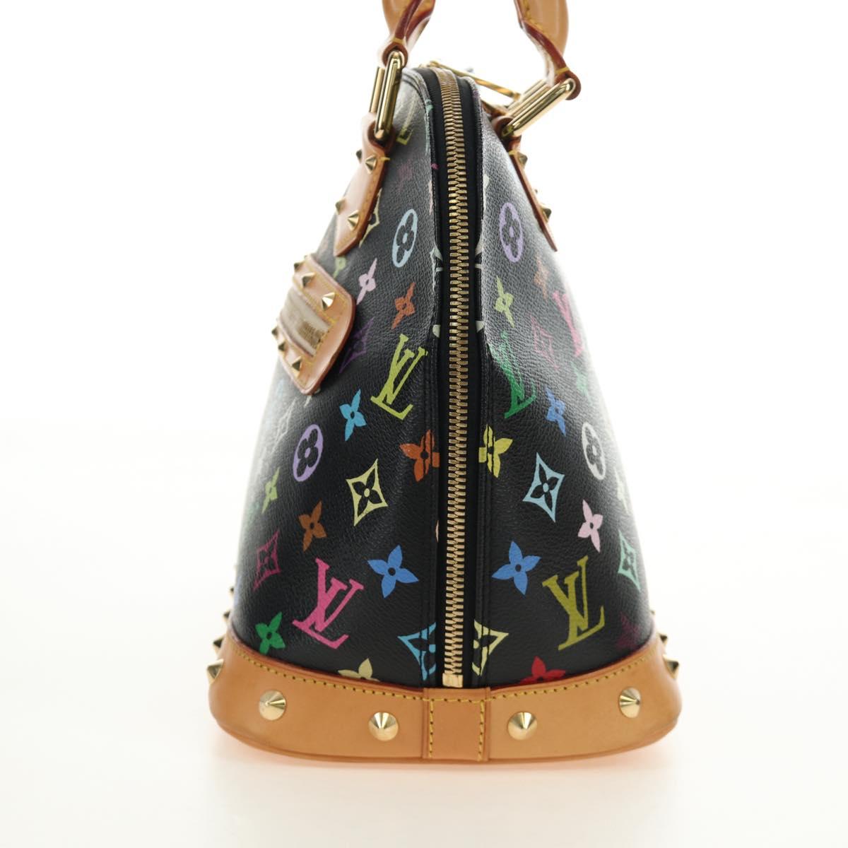 LOUIS VUITTON Monogram Multicolor Alma Hand Bag Black M92646 LV Auth BA13683SAV
