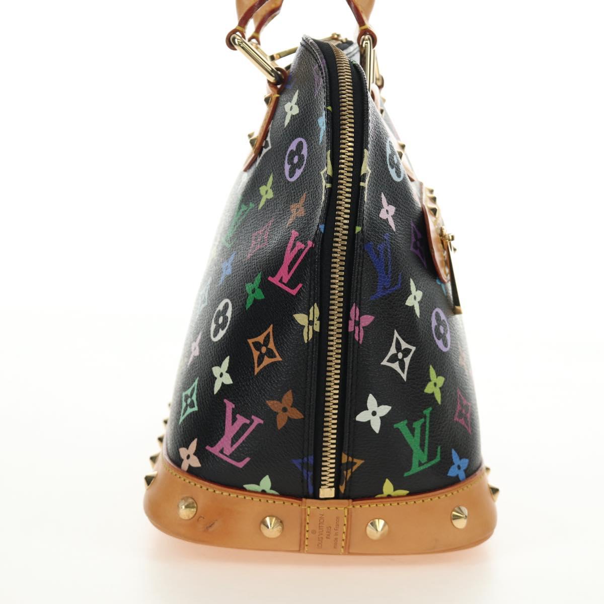 LOUIS VUITTON Monogram Multicolor Alma Hand Bag Black M92646 LV Auth BA13683SAV