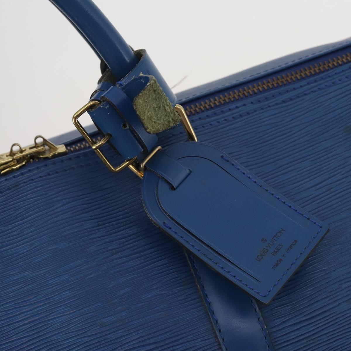 LOUIS VUITTON Epi Keepall 55 Boston Bag Toledo Blue M42955 LV Auth BA13684A