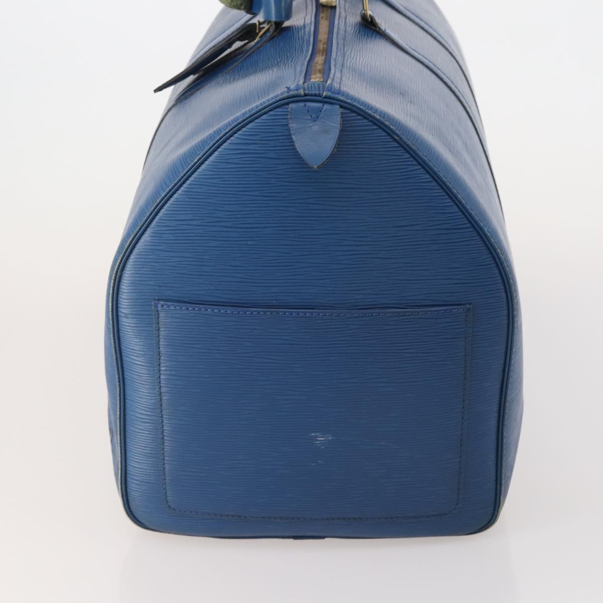 LOUIS VUITTON Epi Keepall 55 Boston Bag Toledo Blue M42955 LV Auth BA13684A