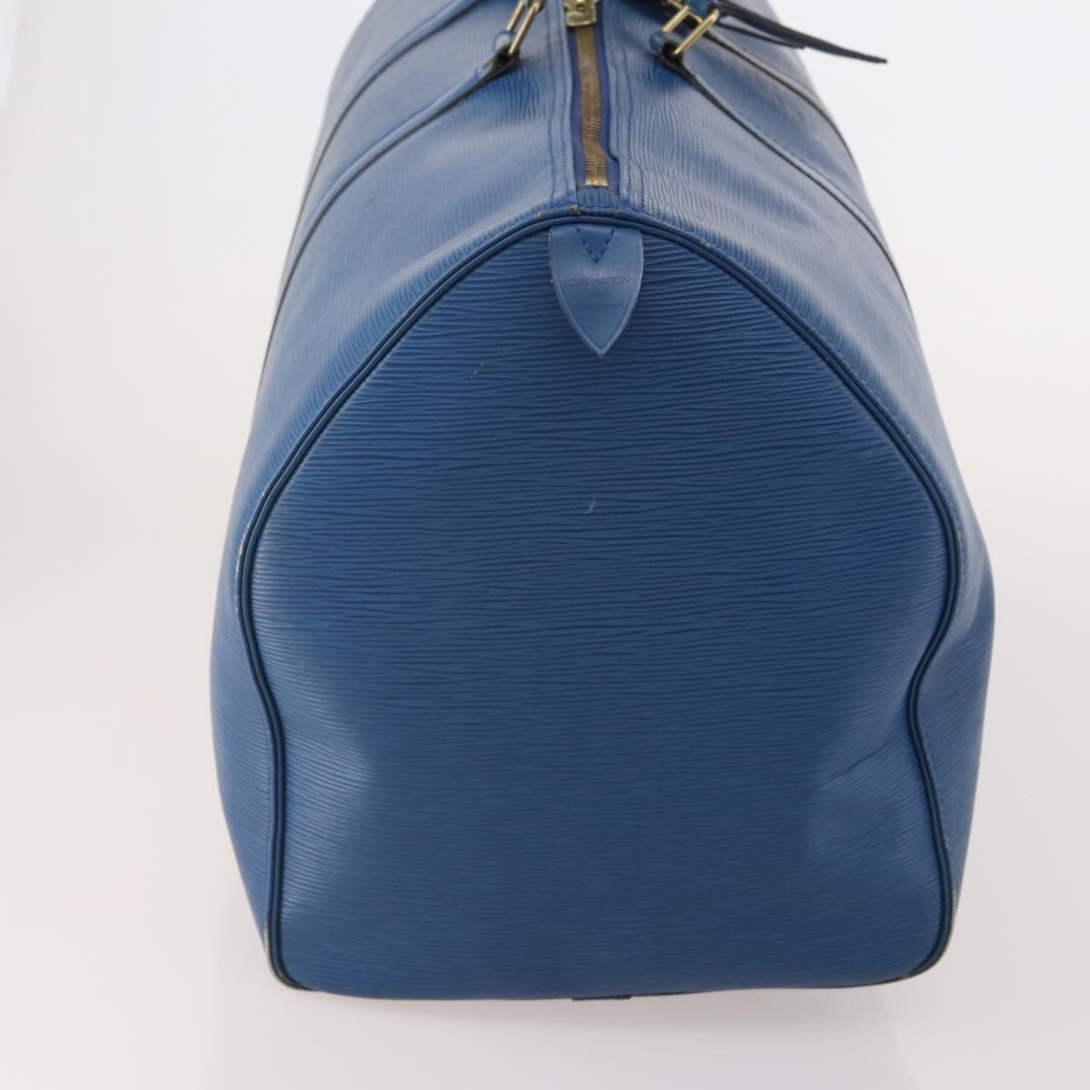 LOUIS VUITTON Epi Keepall 55 Boston Bag Toledo Blue M42955 LV Auth BA13684A