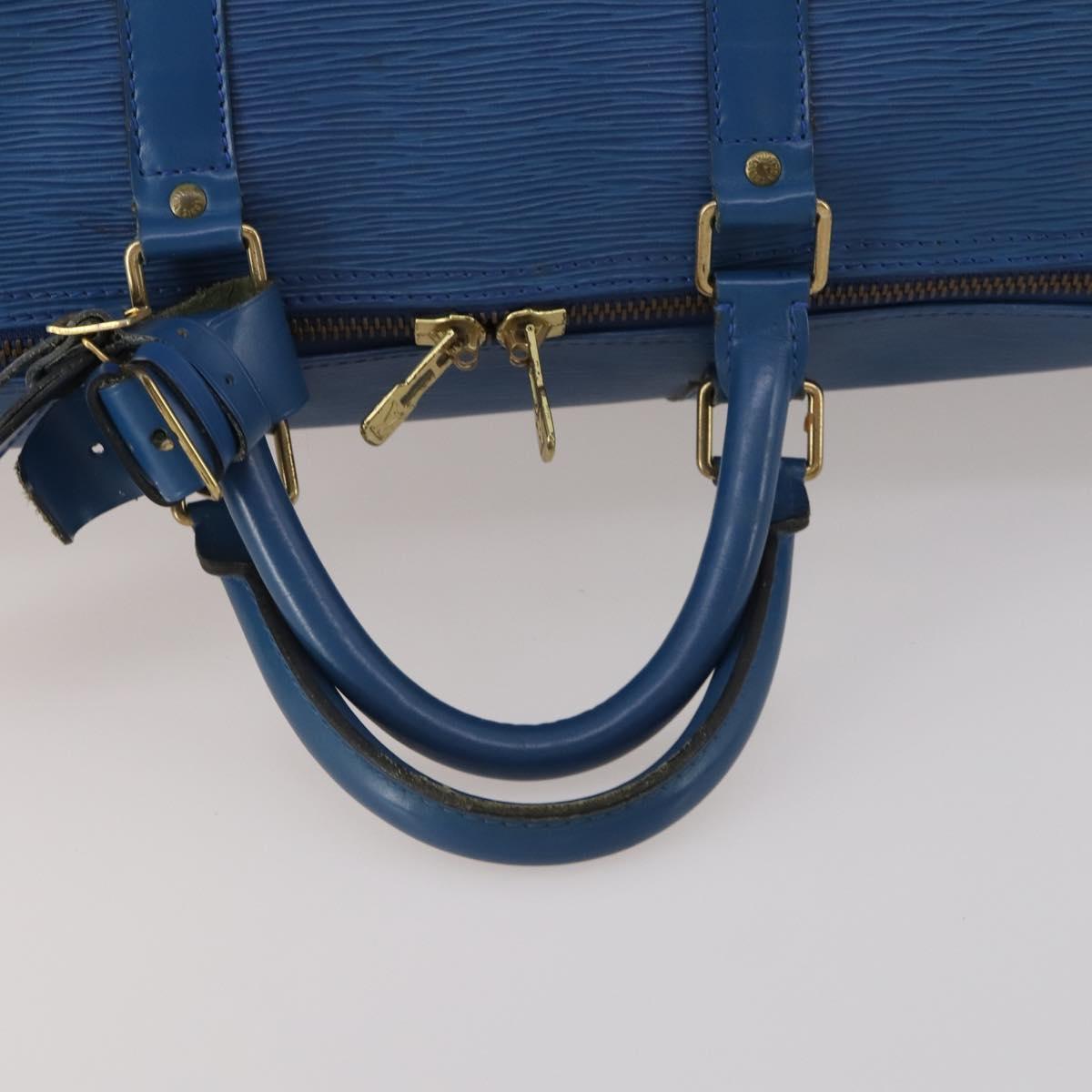 LOUIS VUITTON Epi Keepall 55 Boston Bag Toledo Blue M42955 LV Auth BA13684A