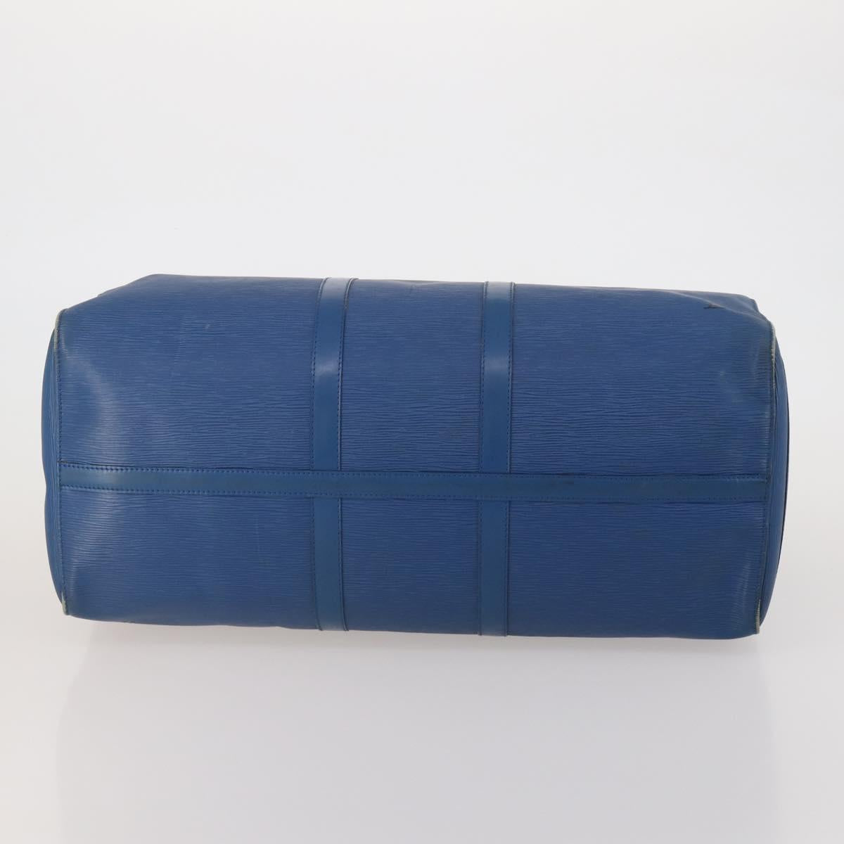 LOUIS VUITTON Epi Keepall 55 Boston Bag Toledo Blue M42955 LV Auth BA13684A
