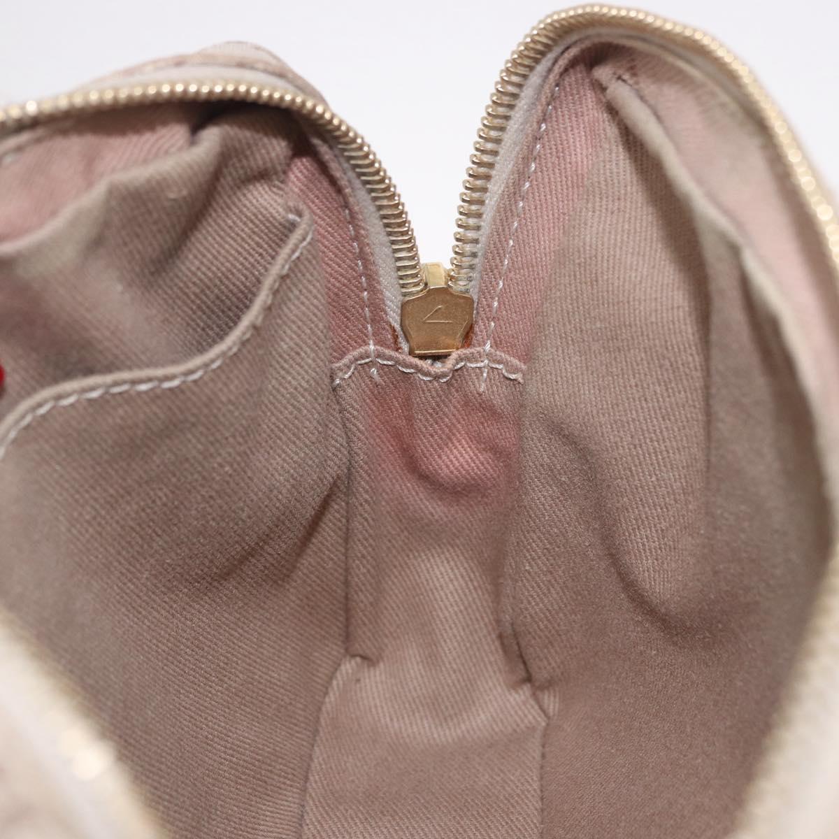 CELINE Macadam Canvas Shoulder Bag PVC Beige Gold Auth BA13688V