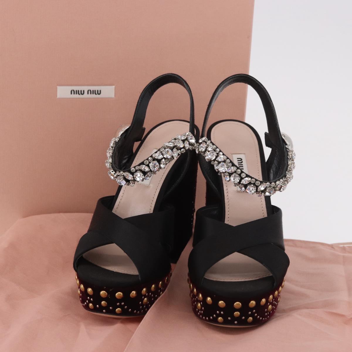 Miu Miu High Heels Velor Bordeaux Auth BA13689M