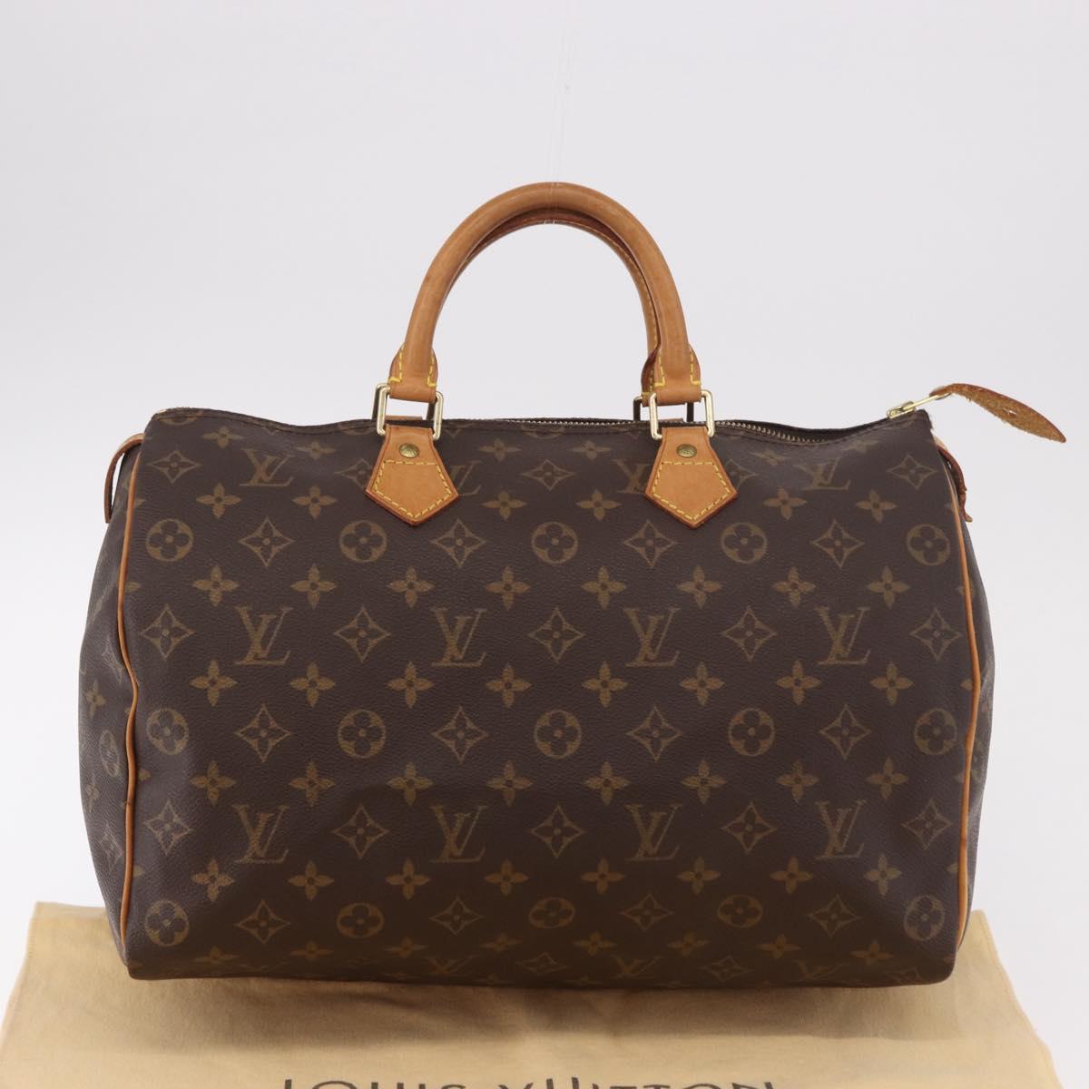 LOUIS VUITTON Monogram Speedy 35 Hand Bag M41524 LV Auth BA13690V