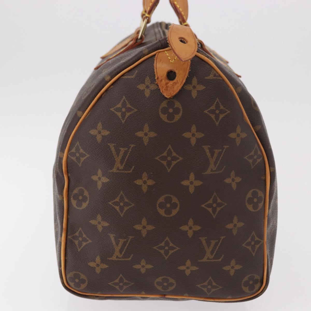 LOUIS VUITTON Monogram Speedy 35 Hand Bag M41524 LV Auth BA13690V