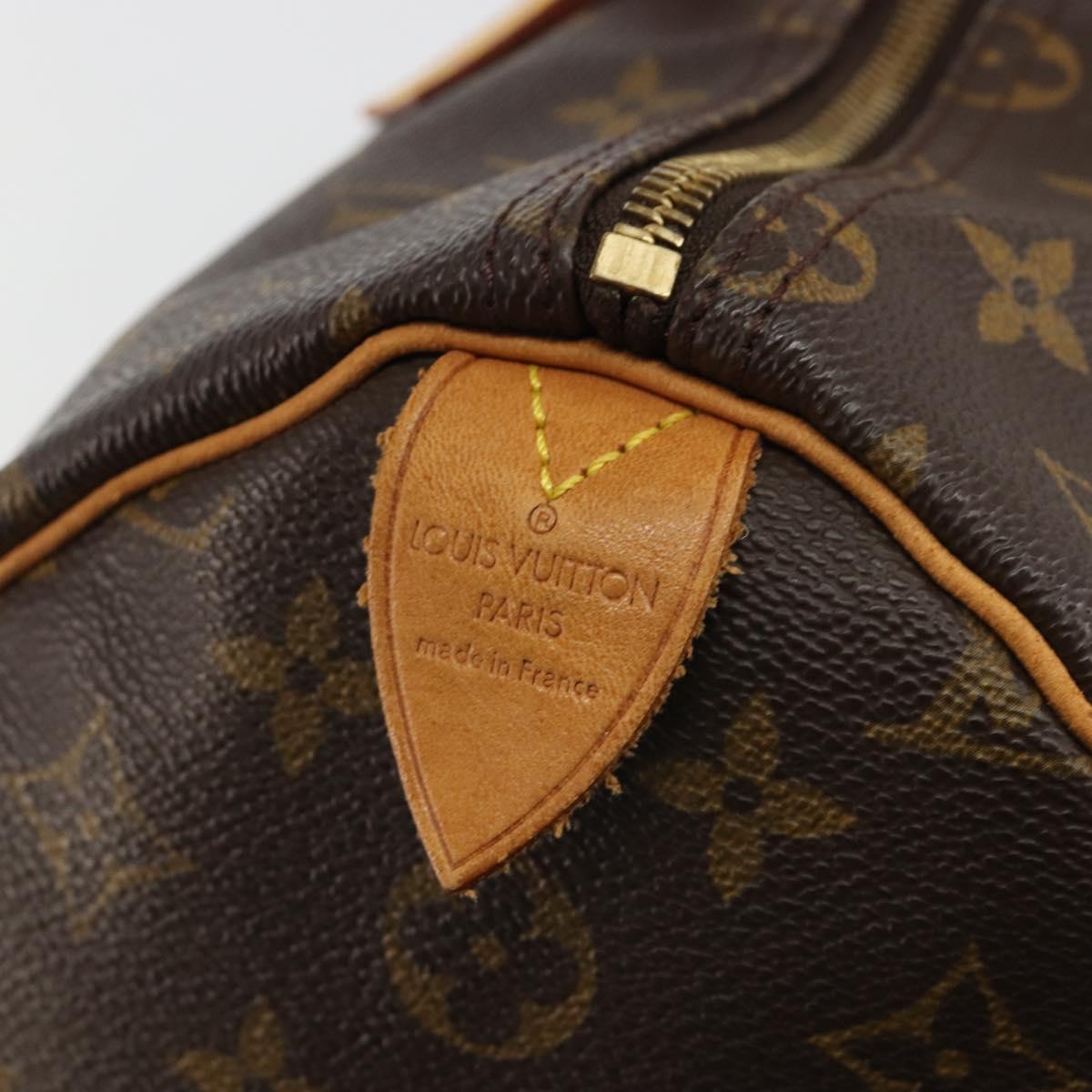 LOUIS VUITTON Monogram Speedy 35 Hand Bag M41524 LV Auth BA13692V