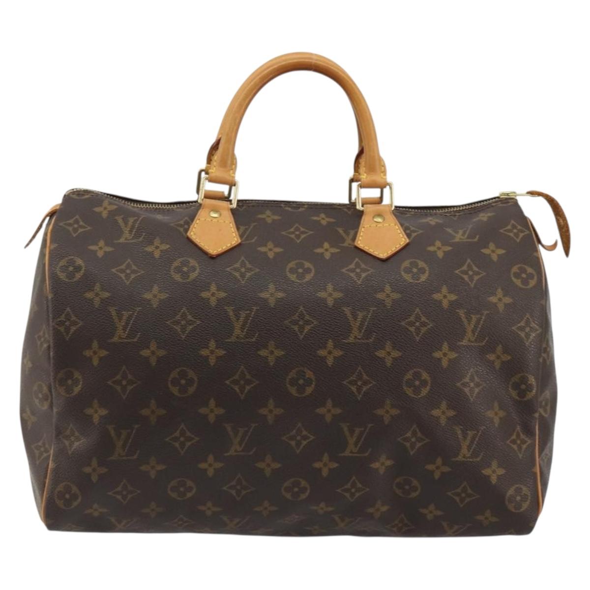LOUIS VUITTON Monogram Speedy 35 Hand Bag M41524 LV Auth BA13692V