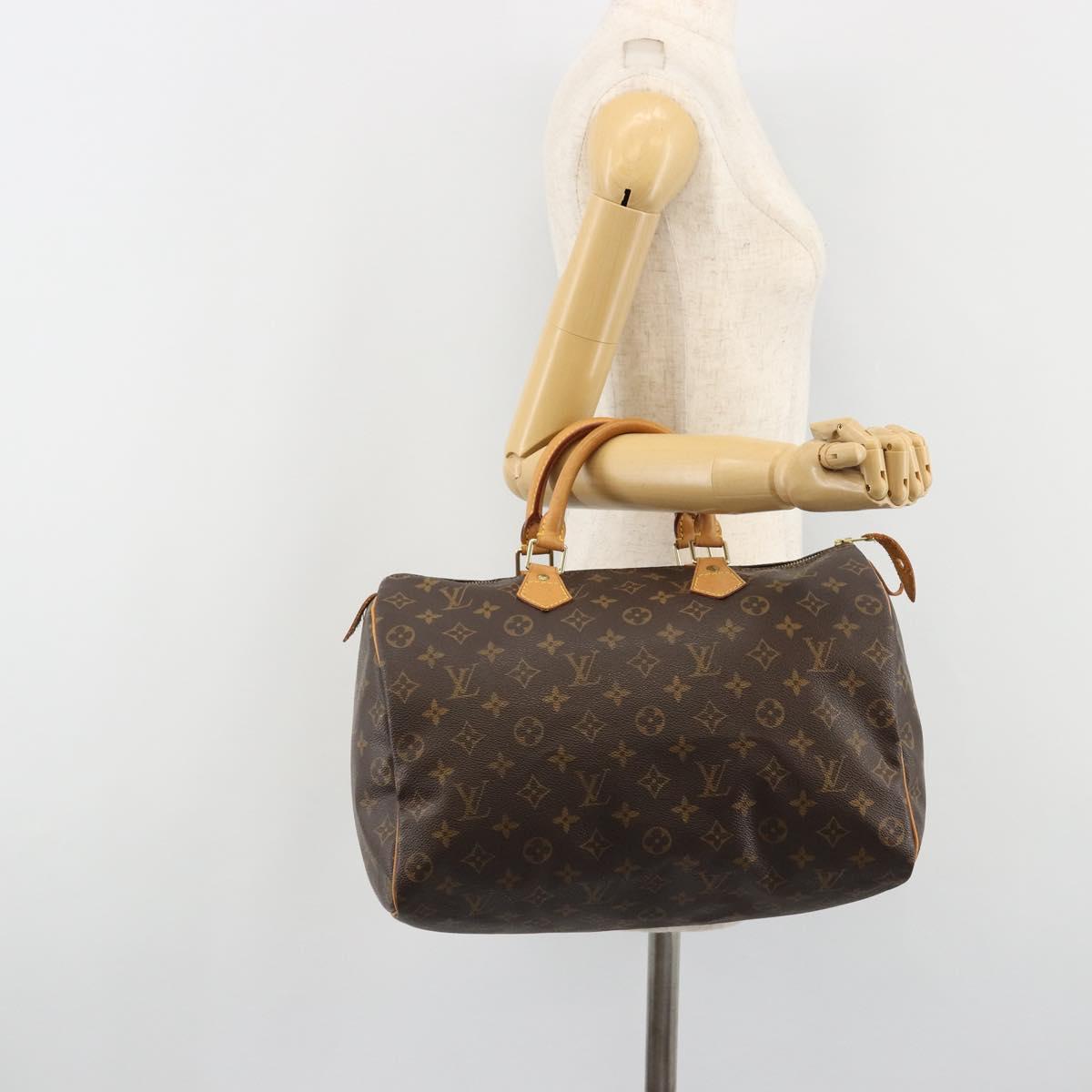 LOUIS VUITTON Monogram Speedy 35 Hand Bag M41524 LV Auth BA13692V