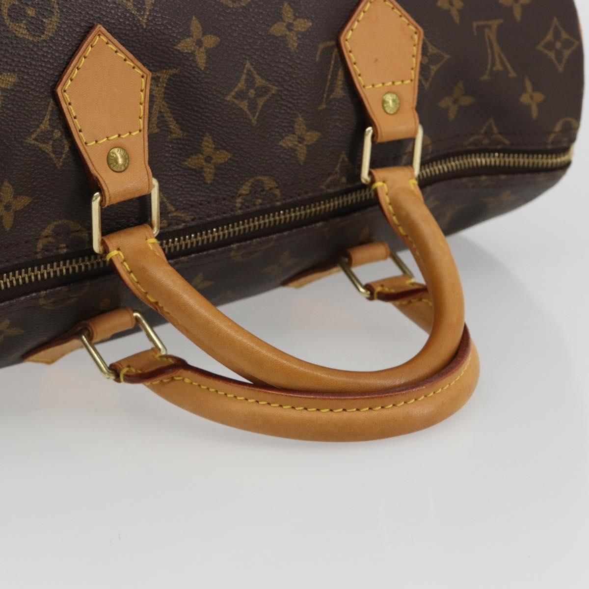 LOUIS VUITTON Monogram Speedy 35 Hand Bag M41524 LV Auth BA13692V