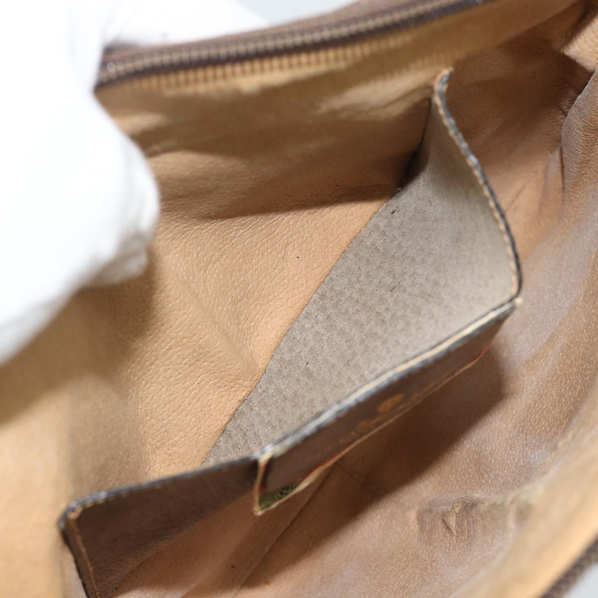 GUCCI GG Supreme Web Sherry Line Shoulder Bag PVC Beige 904 02 047 Auth BA13710