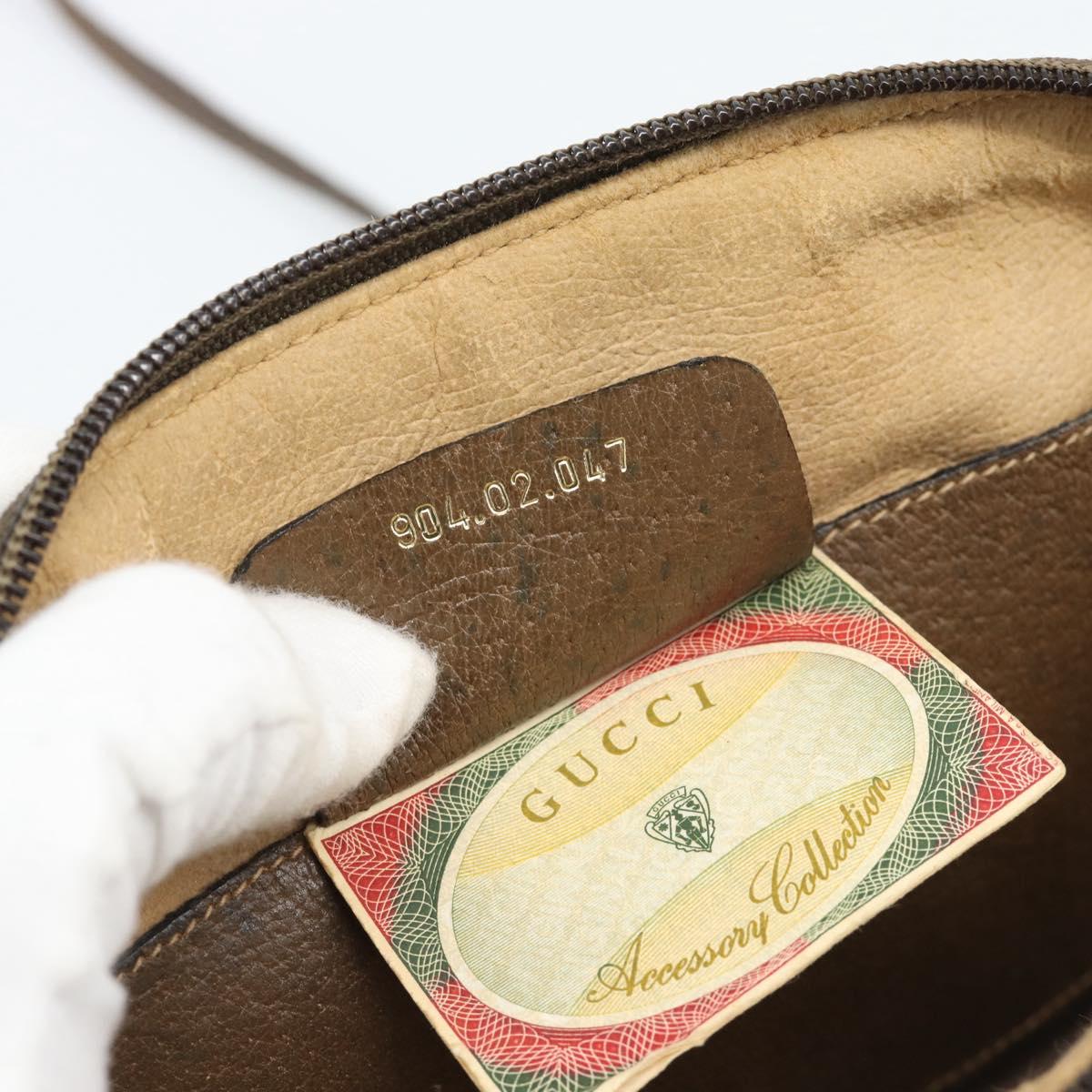 GUCCI GG Supreme Web Sherry Line Shoulder Bag PVC Beige 904 02 047 Auth BA13710
