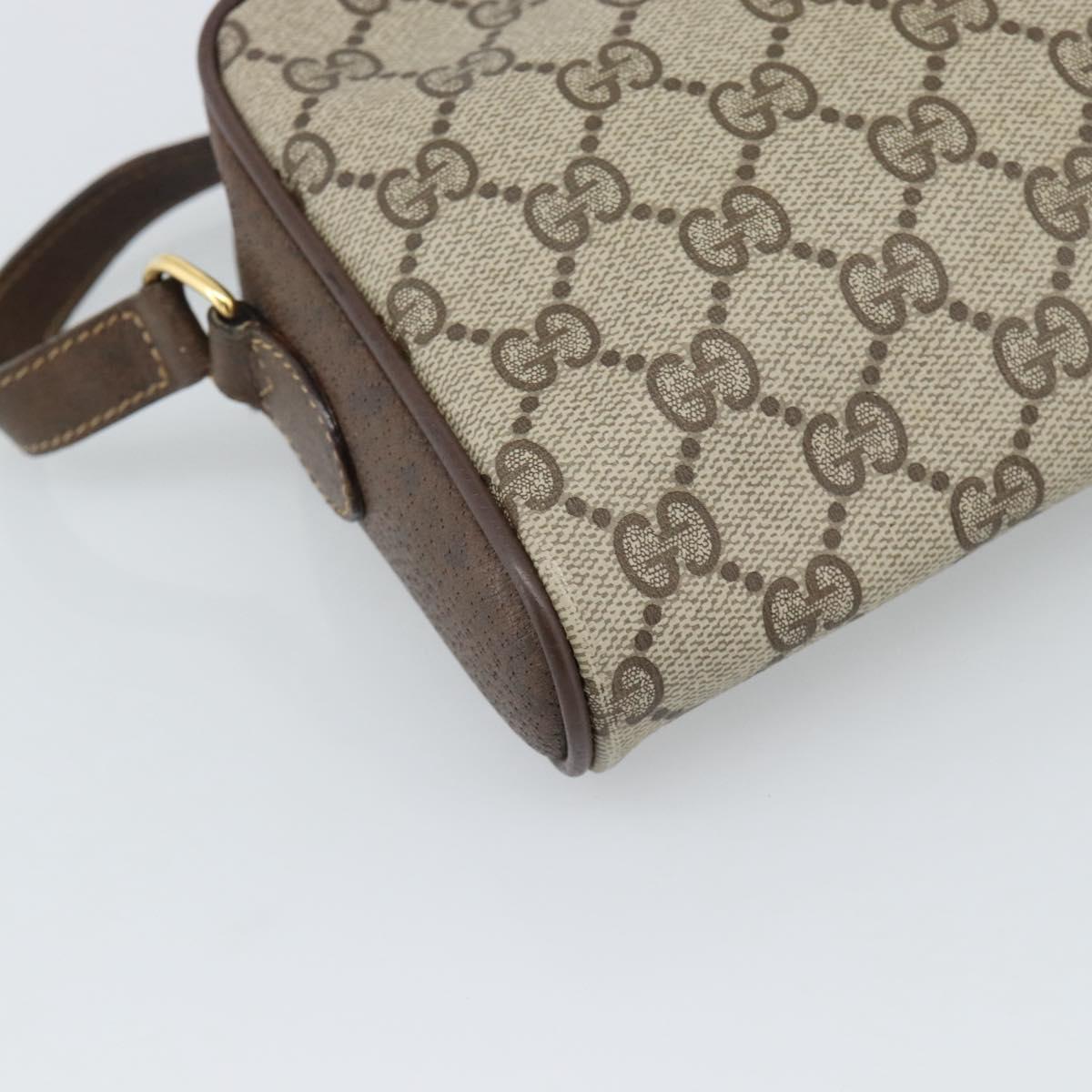 GUCCI GG Supreme Web Sherry Line Bag PVC Beige Gold 116 02 089 Auth BA13711