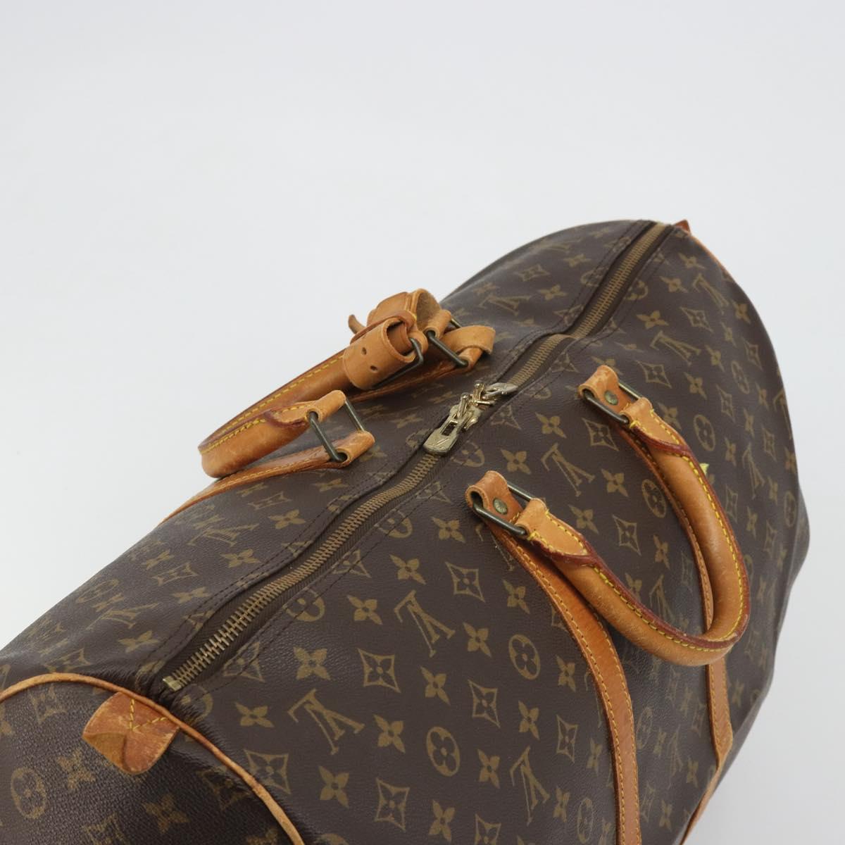 LOUIS VUITTON Monogram Keepall 55 Boston Bag M41424 LV Auth BA13713