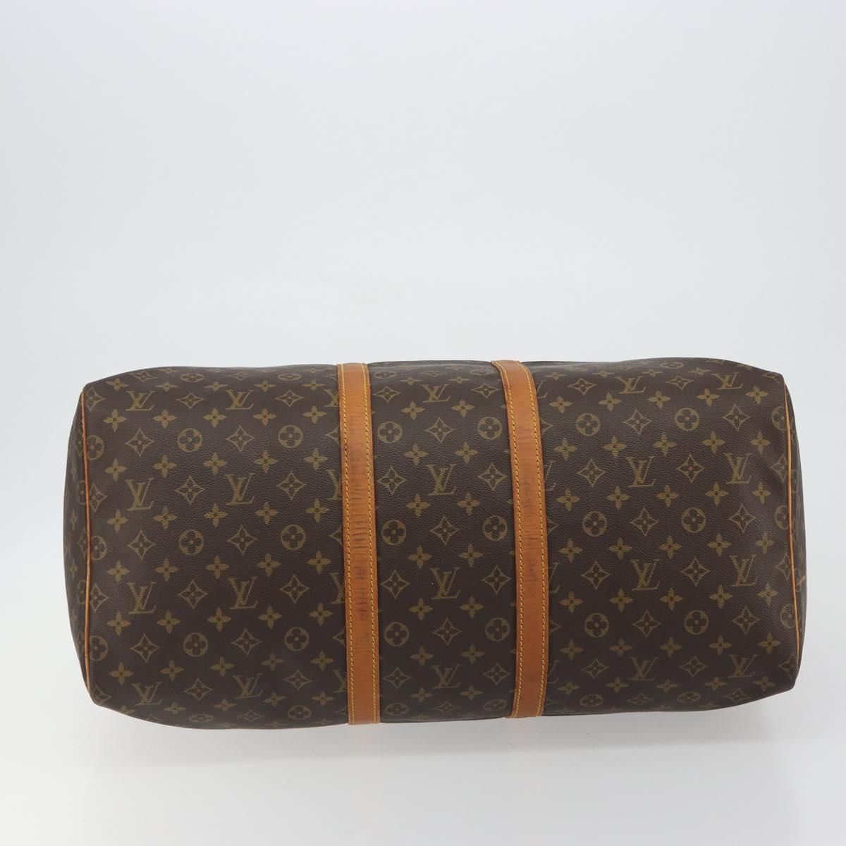 LOUIS VUITTON Monogram Keepall 55 Boston Bag M41424 LV Auth BA13713