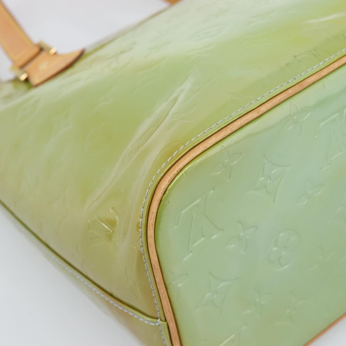 LOUIS VUITTON Monogram Vernis Houston Hand Bag Baby Blue M91005 LV Auth BA13714A