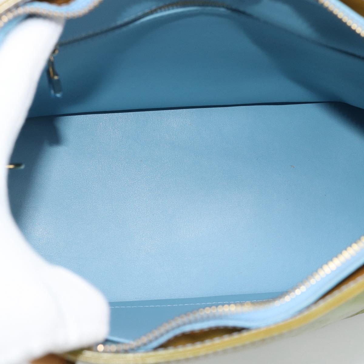 LOUIS VUITTON Monogram Vernis Houston Hand Bag Baby Blue M91005 LV Auth BA13714A