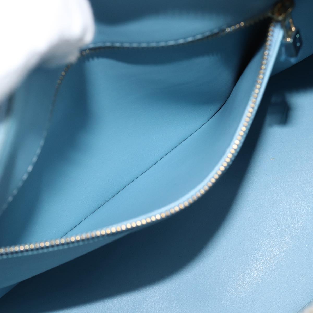 LOUIS VUITTON Monogram Vernis Houston Hand Bag Baby Blue M91005 LV Auth BA13714A
