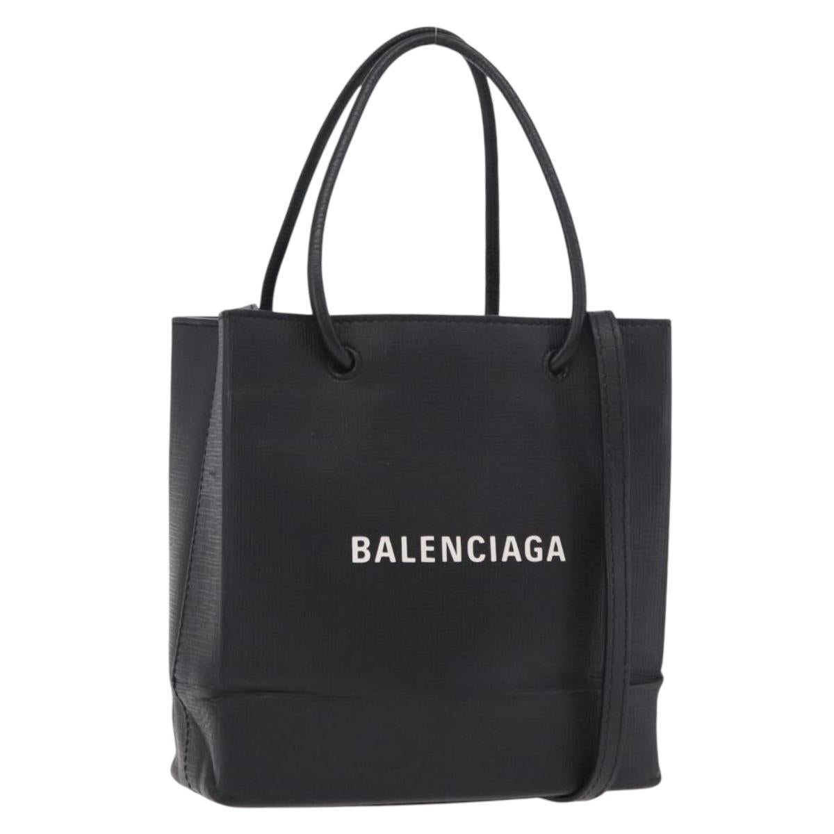 BALENCIAGA Tote Bag Leather 2way Black 572411 Auth BA13726A