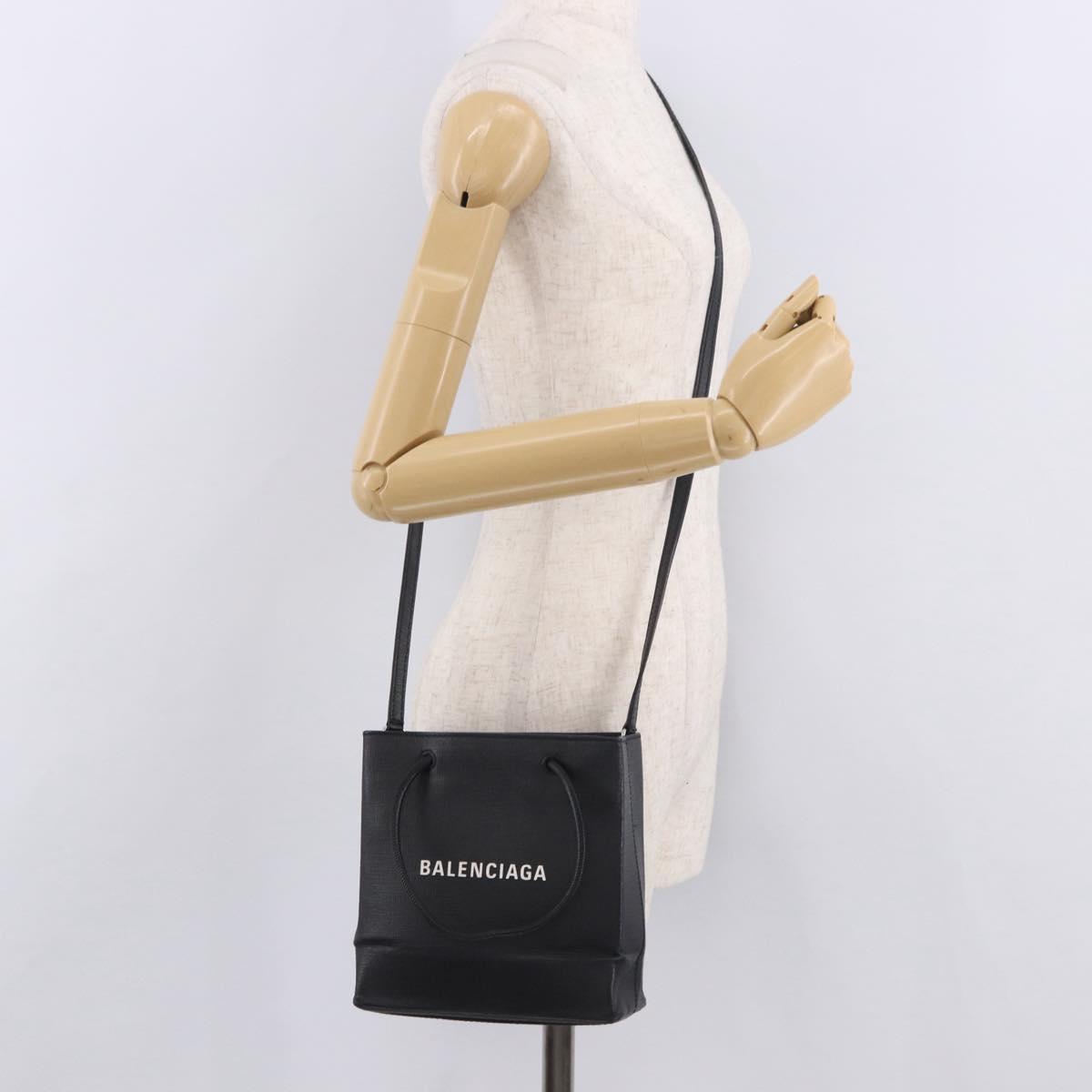 BALENCIAGA Tote Bag Leather 2way Black 572411 Auth BA13726A
