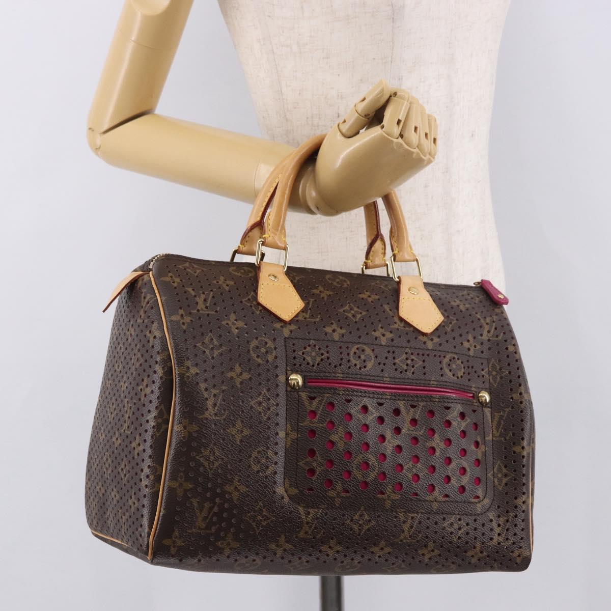 LOUIS VUITTON Monogram Perfo Speedy 30 Hand Bag M95180 LV Auth BA13727SAV