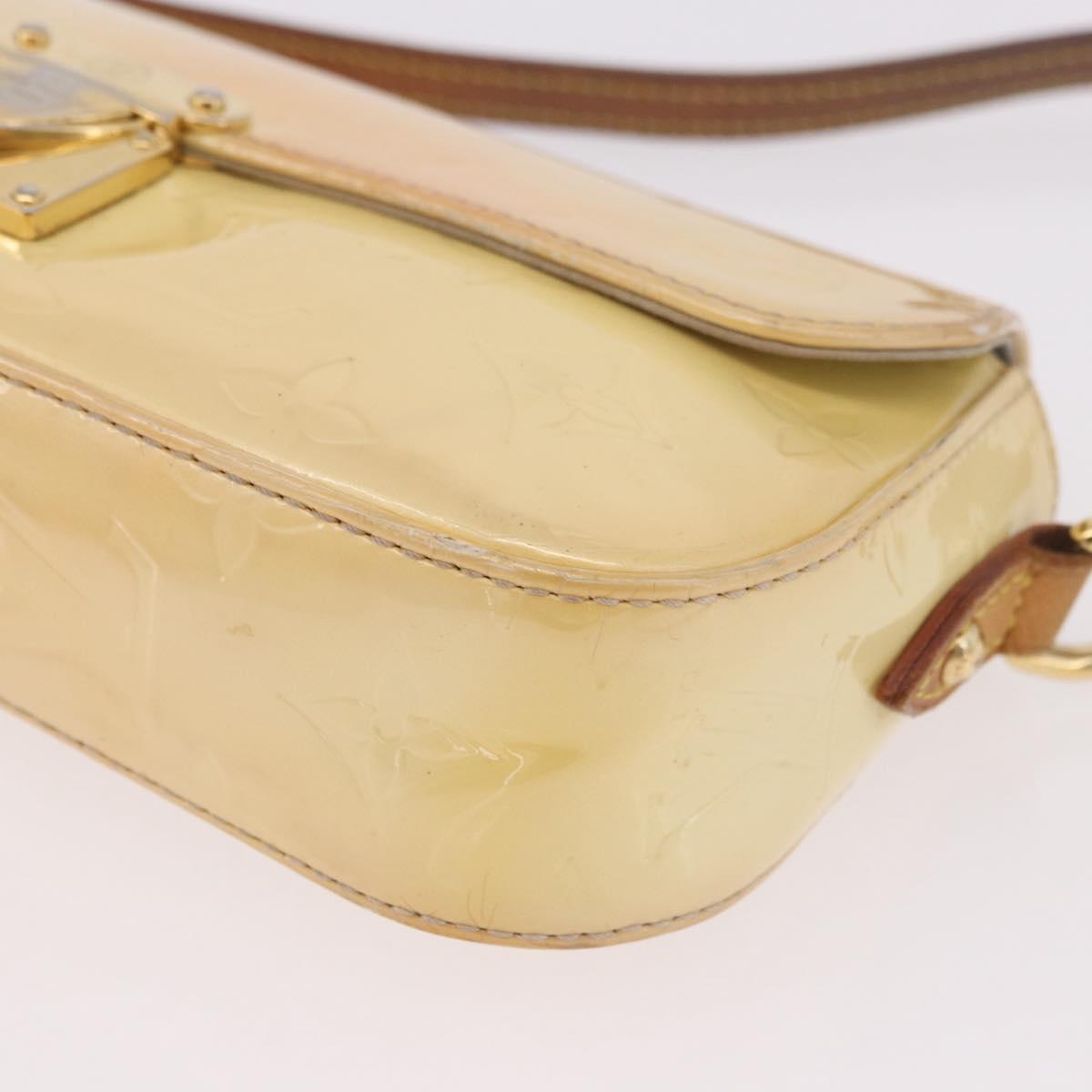 LOUIS VUITTON Monogram Vernis Malibu Street Bag Perle M91507 LV Auth BA13734